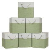 BOFUGA cube storage bin front view shows compact versatility for shelves