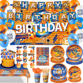 BOIUNPARTY Dart War banner creates a bold party backdrop for guests