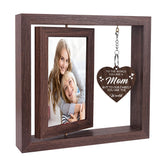 Boiveco rotating frame displaying two 4x6 photos with smooth 360-degree rotation.