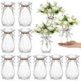 Bokon 12-pc clear bud vases for tabletop centerpieces