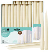 Bolsius Ivory Taper 10-inch candles illuminate with a refined, fragrance-free glow.