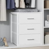 Boluo Closet Drawer white front view shows a compact 3-drawer organizer for bedroom storage