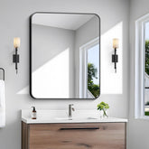 Bonewei 30x36 round-corner mirror adds refined style to any bathroom