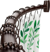 Bonpally curved shower rod with 40-72 inch adjustability for versatile bathrooms.