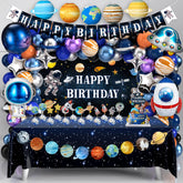 BORAMDO outer space banner backdrop for easy hanging at space party decor