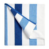 Bornbay cotton oversized beach towel 40x70 laid flat for generous beach or pool coverage.