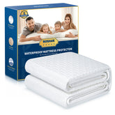 Bosane premium mattress protector top view shows waterproof layer and smooth fabric.