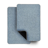 Bosap bath mat under door with ultra-thin rubber backing for a snug fit and snag prevention.