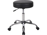 Boss Office Products antimicrobial vinyl stool with black seat for easy cleaning.