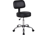 Boss Office Products B245-BK Be Well stool back cushion supports posture during treatments.