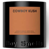 Boy Smells Cowboy Kush candle in embossed tumbler delivers a refined aesthetic and aroma.