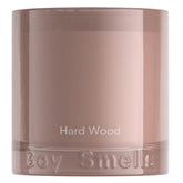 Boy Smells Hard Wood Leather Candle closeup highlighting bold pepper scent for a confident ambiance