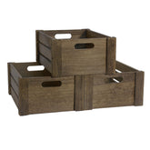 BOY MCOWBOY wooden crate 3-pack, large capacity for storage and display.