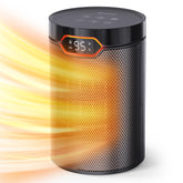 BREEZOME space heater front view showing compact personal warmth for desks