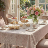 Breling spring floral tablecloth pink adds vintage charm to tea party tables.