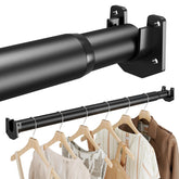 BrFoYu closet rod telescopic extension provides flexible sizing.