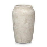 Briful rustic vintage ceramic vase with wide mouth for lush blooms and full arrangements