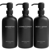 Brighter Barns black dispenser pumps for mess-free daily use.