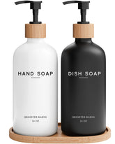 Brighter Barns luxury glass hand dispenser with pump for easy hand washing
