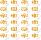 Brightown 24-pack fairy lights on flexible silver wire for versatile indoor and outdoor use.