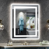 Briivue dual front and back lighting mirror for precise makeup lighting.