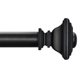 BRIOFOX black curtain rod with 1-inch diameter provides sturdy window support.