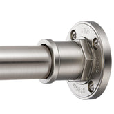 BRIOFOX industrial shower rod assembly shows sturdy mount and brushed nickel finish.