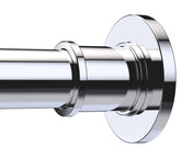 BRIOFOX industrial shower rod chrome closeup shows rustproof finish.