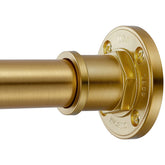 BRIOFOX gold industrial shower rod with tension mount for easy installation and strong hold
