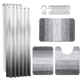 Britimes Grey Stripes bathroom set front view for cohesive, stylish bathroom decor.