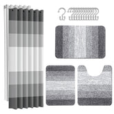 Britimes Grey Stripes curtain texture with waffle weave for stylish drape.
