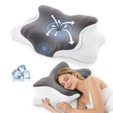 BRO cervical pillow armrest design eases shoulder pressure for side sleepers.