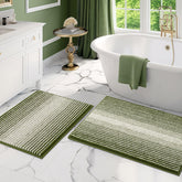 BSICPRO bathroom rug set 20x32 chenille with non-slip backing for secure steps