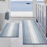 BSICPRO bathroom rug set 20x47 chenille for plush comfort and quick moisture absorption.