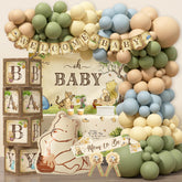 BSMIEFUS Classic Bear backdrop adds cozy woodland charm to your baby shower