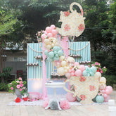 Bucherry teapot arch decor creates a charming focal point for tea parties