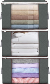 Budding Joy large storage bag showing 90 L capacity for blankets and bedding.