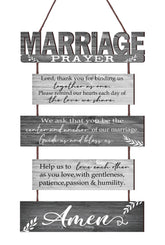 Buecasa Marriage rustic sign front view for elegant wall decor