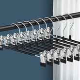BUMODEL 12-inch heavy-duty hanger with clips securing pants without slipping