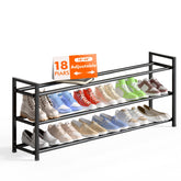 Bumusty 3-tier extendable rack in closet demonstrates telescopic length for flexible storage.
