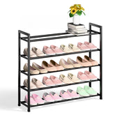 Bumusty 5-tier expandable shoe rack in closet saves space