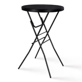 Byliable cocktail table 28in folded for compact storage and transport.