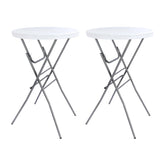 Byliable 28in folding round cocktail table with high top, outdoor-ready and stylish.