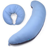 BYRIVER 39-inch C-shaped body pillow, ergonomic support for full-body relaxation and improved sleep alignment.