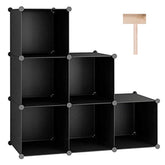 C&AHOME 6-cube storage assembly demonstrates modular organization for living rooms and bedrooms.