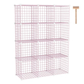 C&AHOME pink wire cube storage overview showing modular design