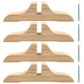 CALIDAKA folding room divider stand in wood color provides a stable base for screens.