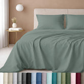 California Design Den 600-thread-count sateen flat sheet for a silky, luxurious feel.