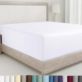 California Design Den cal king fitted sheet white, silky-smooth for all-season comfort