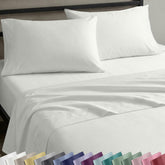 California Design Den deep pocket queen set cover shows ivory sateen for year-round comfort